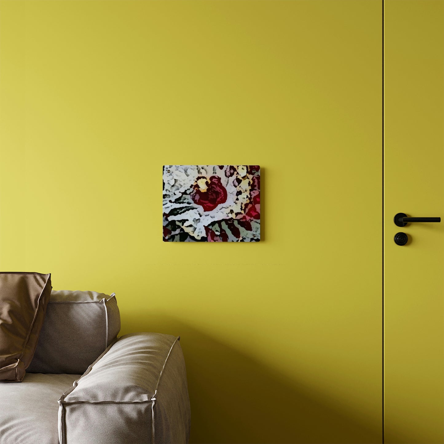 Acrylic Wall Art Panels ... "A Friendly Flower" ... Pointsettia 'Pointing' ... Original Works ... (Supplied Photograph) ...