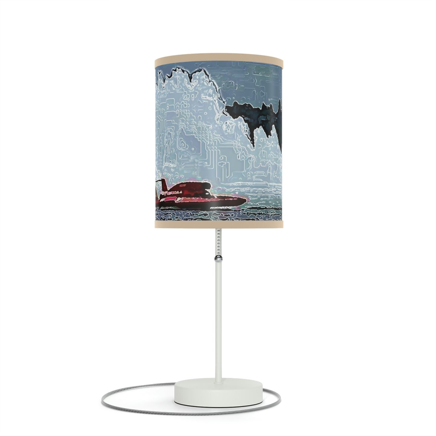 Lamp on a Stand, US|CA plug ... Seattle Columbia Cup On Lake Washington ... "Dave Wilcox Heads For The Win" ... Associate Gift-Photo ... Original Works ...
