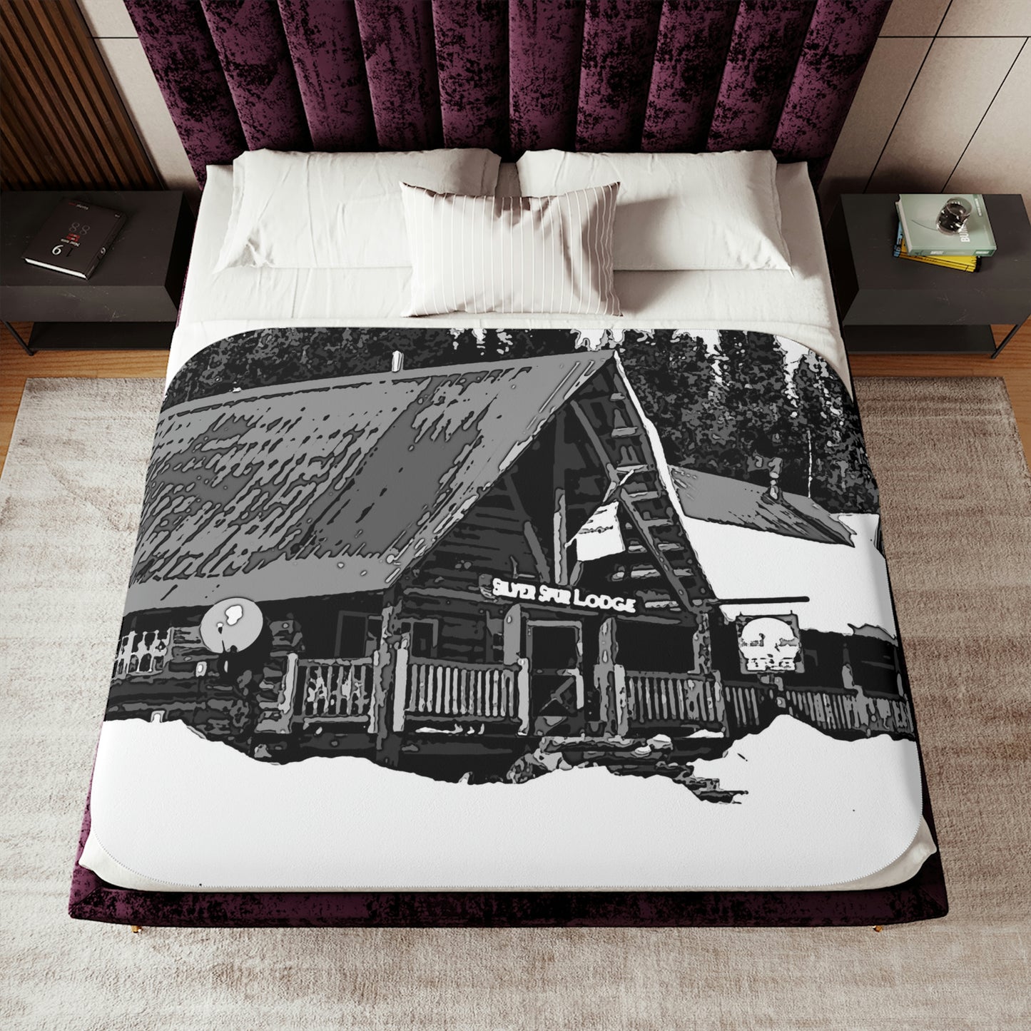 Sherpa Blanket ... A Beautiful Lodge & Back-Country Outfitter In A Mountain Town ... 'Dixie, Idaho, November 2022' ... Original Works ...