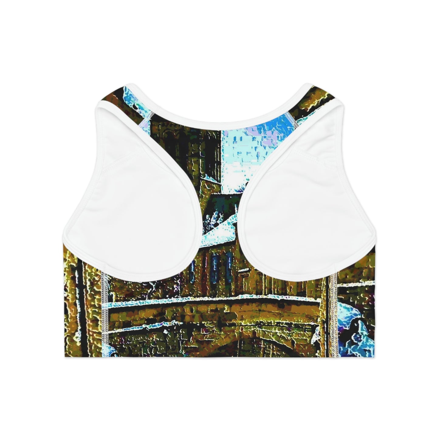Sports Bra (AOP) ... Walikng The Streets & Alleys ... 'Strolling The Canals ... '  ... Original Works  ...