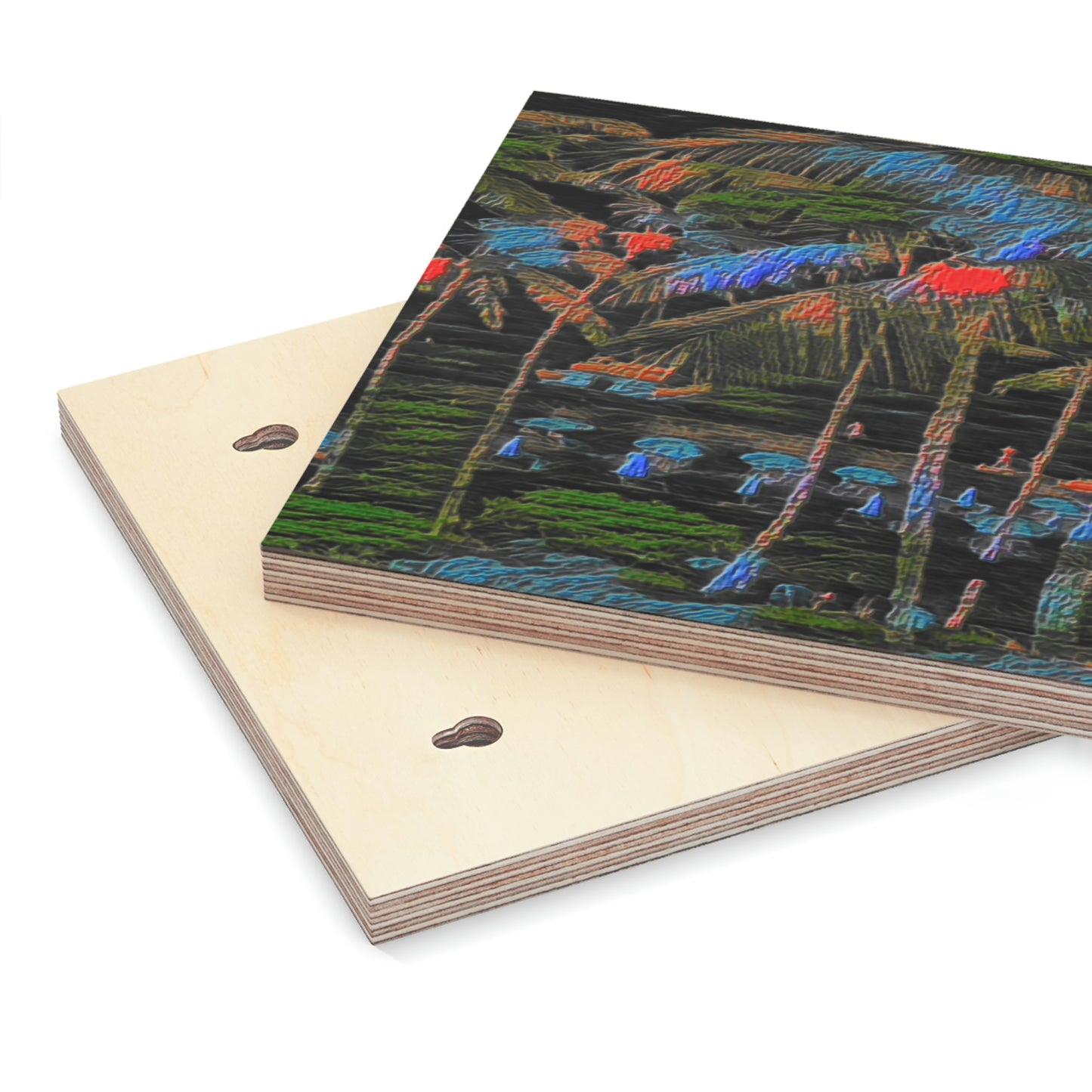 Wood Canvas ... "The Royal Hawai'ian: Waikiki Beach_Beach" ... Honolulu, HI ... Ocotber 2014 (Halloween) ... Original Works ...
