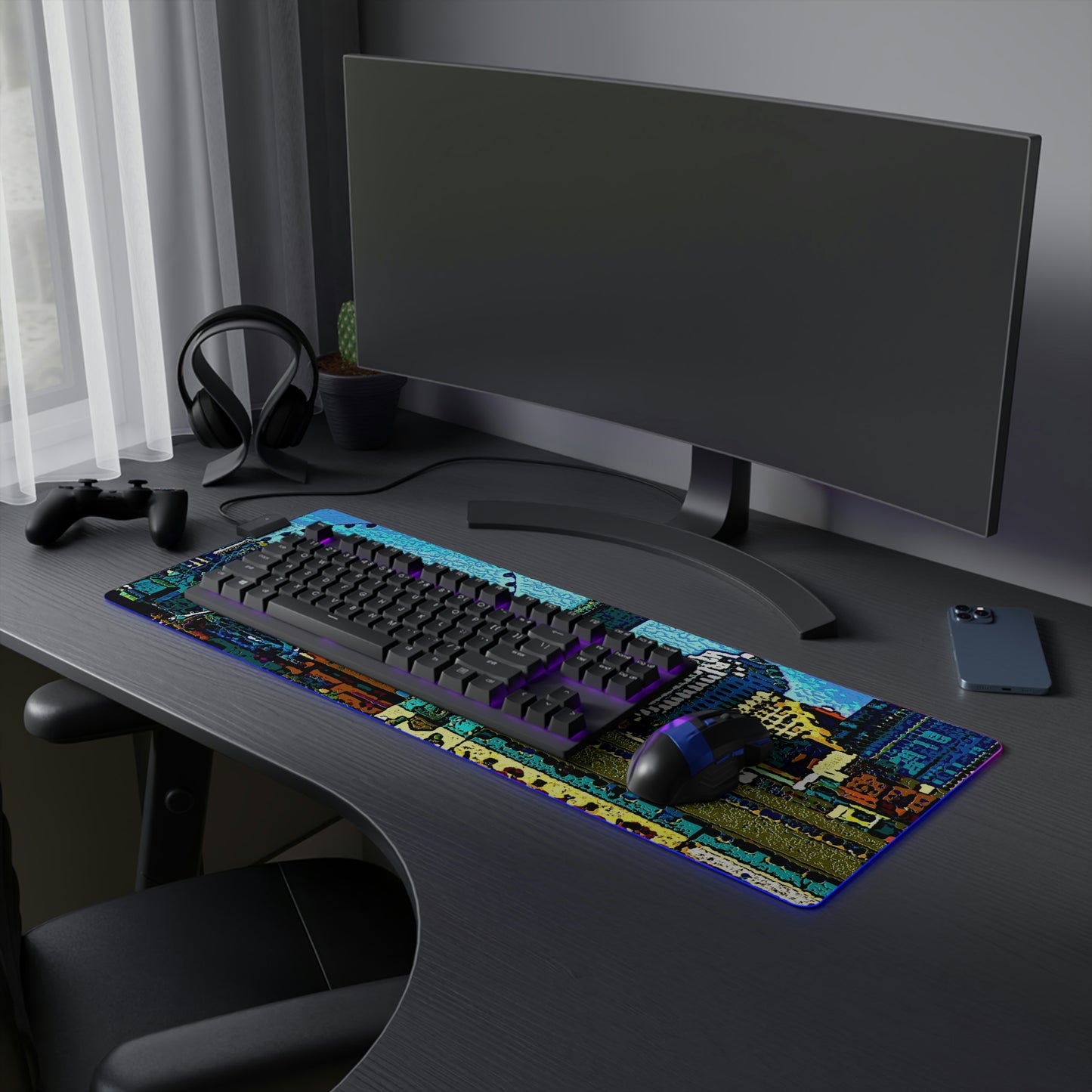 LED Gaming Mouse Pad ... That Classic Wheel ... 'Seattle's Wheel' ... & Old Classic Waterside Vendors ...  'Family Archives' ... Original Works ...