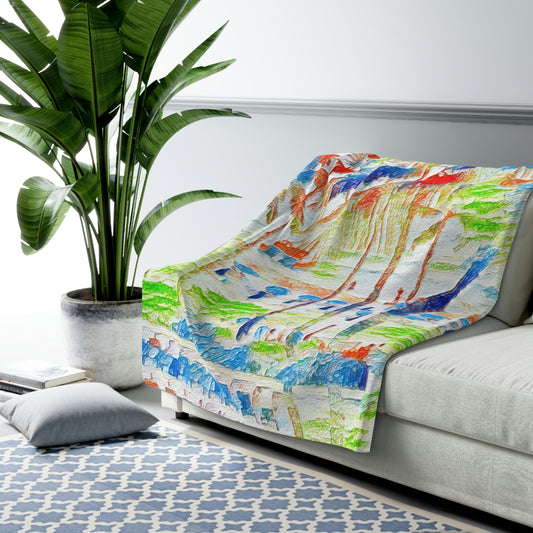 Sherpa Fleece Blanket ... "The Royal Hawai'ian: Waikiki Beach_Beach" ... Honolulu, HI ... October 2014 (Halloween) ... Original Works ...