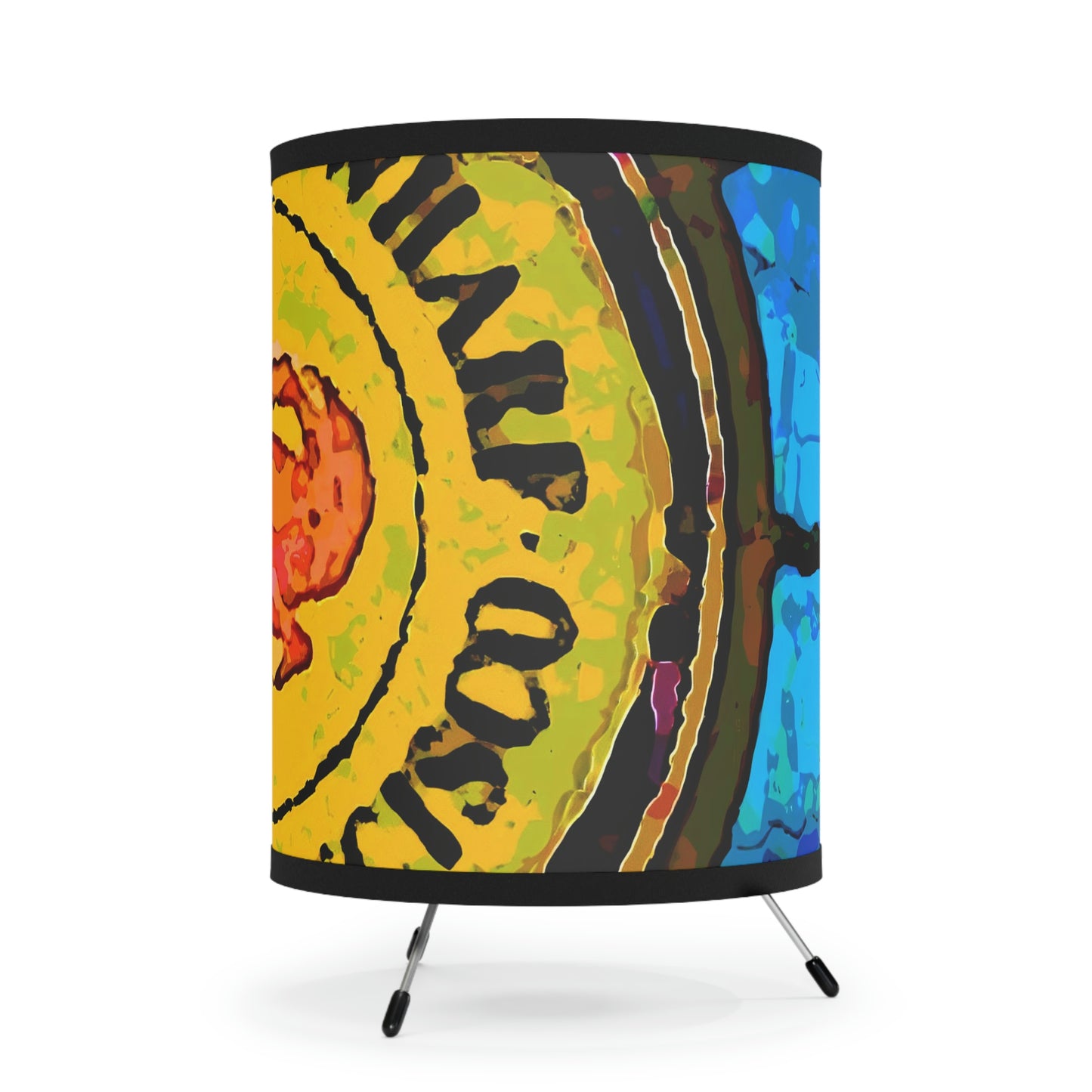 Tripod Lamp with High-Res Printed Shade, US\CA plug ...  "No.9 Fishermen's Grotto - Fishermen's Wharf, SF, California" ... Family Archives: 1970's ... Original Works ...
