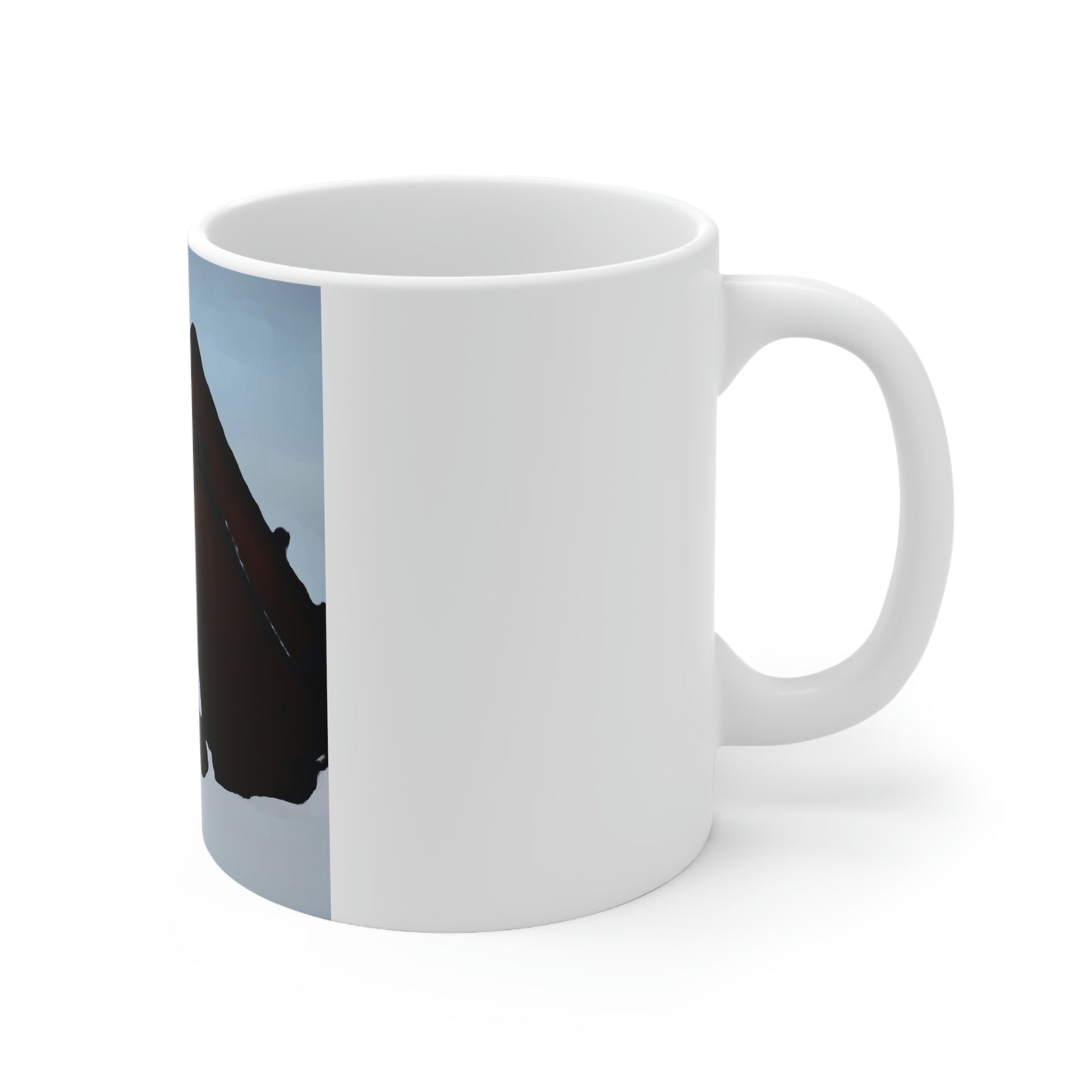 Ceramic Mug 11oz ... After An Intense Snow Storm ... 'Digging Out' ... A Vehicle & Cabin "In The Mountains" ... March 2023 ... Original Works ...