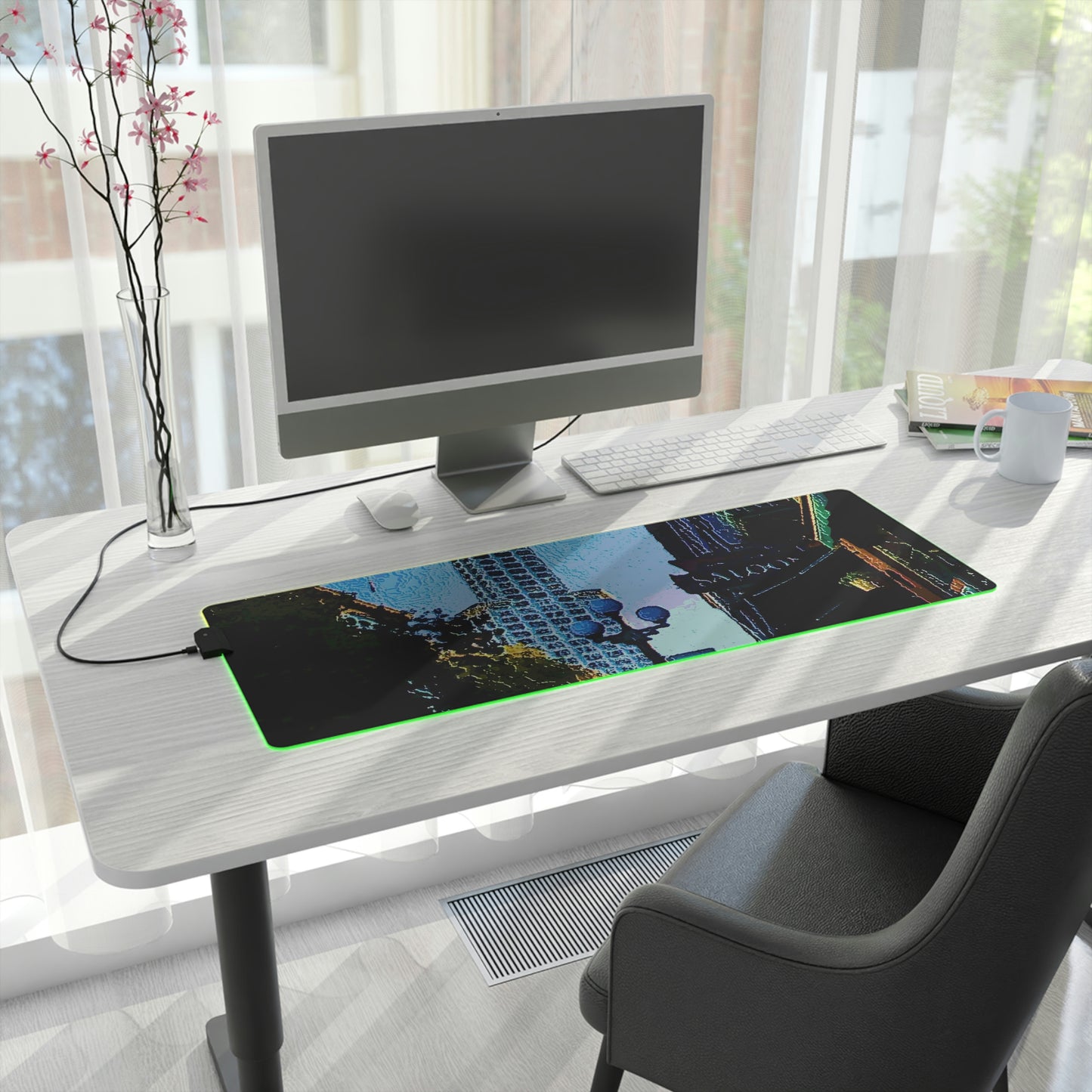 LED Gaming Mouse Pad ...  Pioneer Square & Smith Tower ... 'That World Famous View' ... Colleague Supplied Photo ... Original Works ...