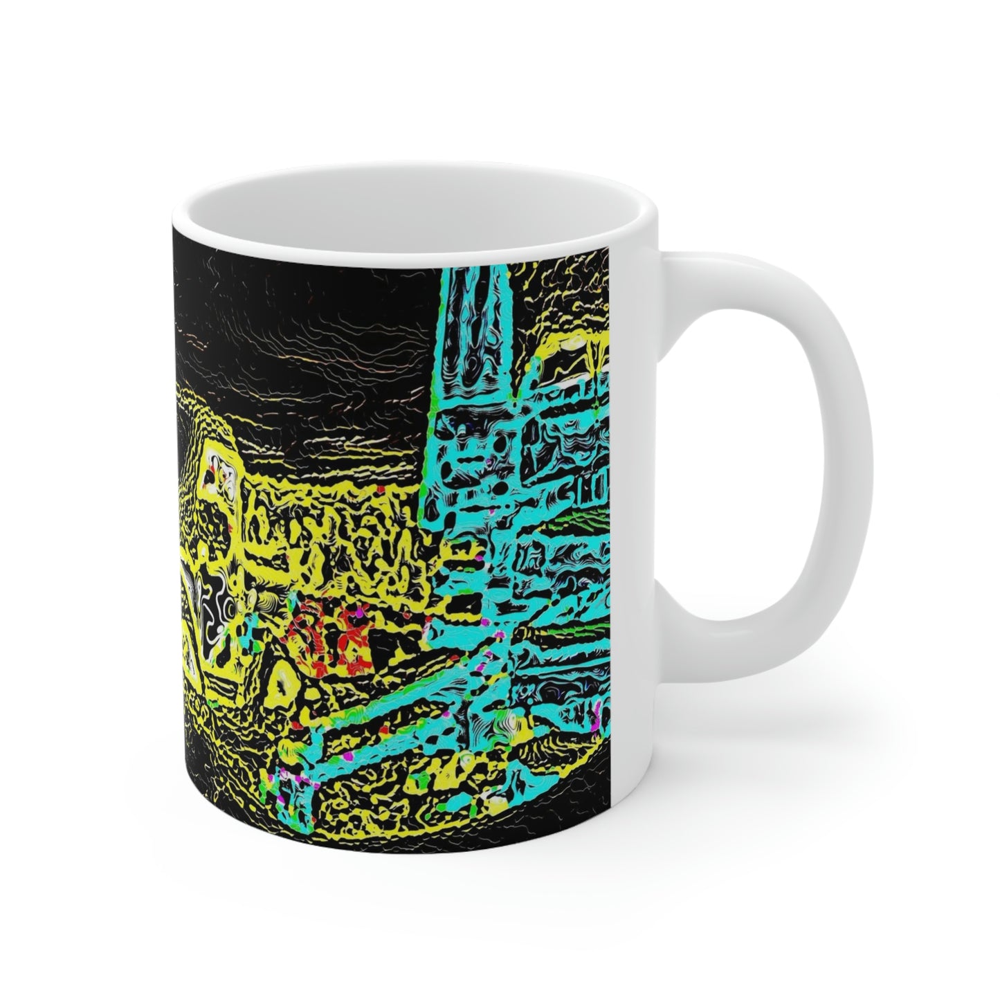 Ceramic Mug 11oz ... "Snow Vehicle In Snow Storm At-Rest" ... Circa 12Mar23 ... Central Idaho ... 18-Hours Rendering Time: Original Works ...