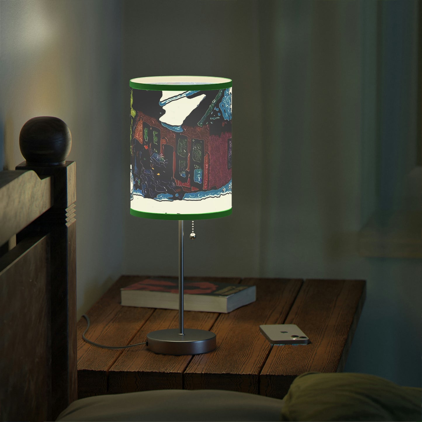 Lamp on a Stand, US|CA plug ... "A Rider Passeth-Through-It" ... Colors Galore & A Bit Of Impressionism ... Original Works. Winter 2021. Central Idaho. Rendering Time: 12 Hours ...