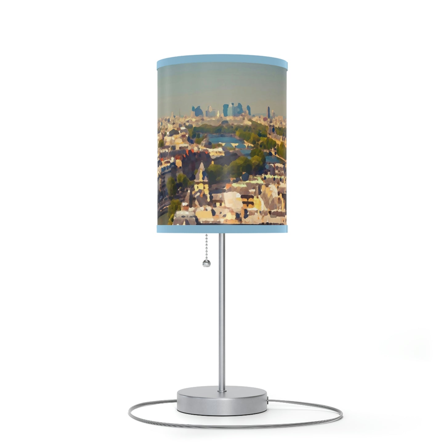 Lamp on a Stand, US|CA plug ... Au Paris ... "Along The River Seine" ... Barbara Joan Bonnell-Holt: 1972 ... Original Works ...