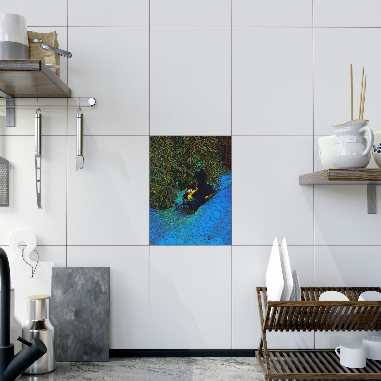 Ceramic Photo Tile ... Yep ... "Another Day ... Riding Through The Wilderness ... " ... February 2023 ... Original Works ...