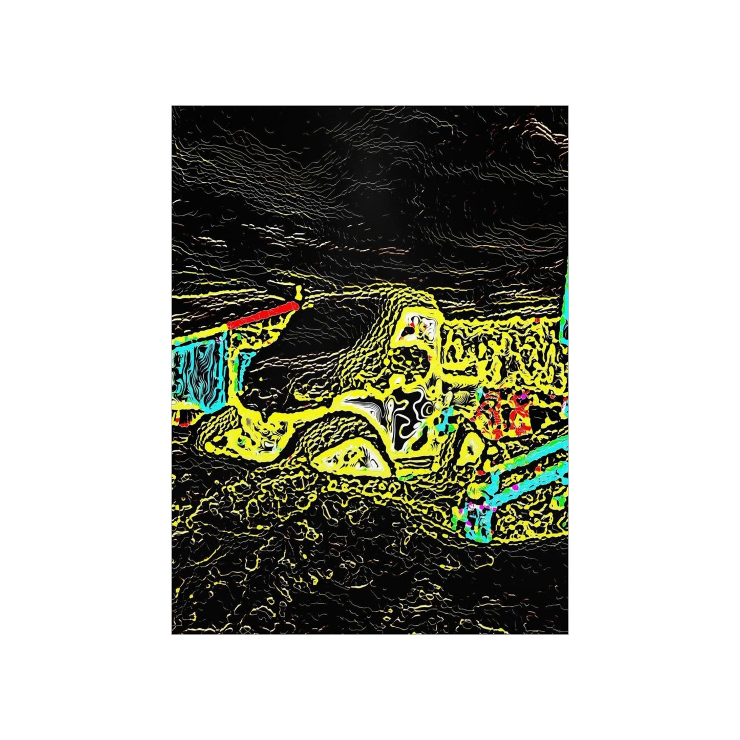 Premium Matte Vertical Posters ... "Snow Vehicle In Snow Storm At-Rest" ... Circa 12Mar23 ... Central Idaho ... 18-Hours Rendering Time: Original Works ...