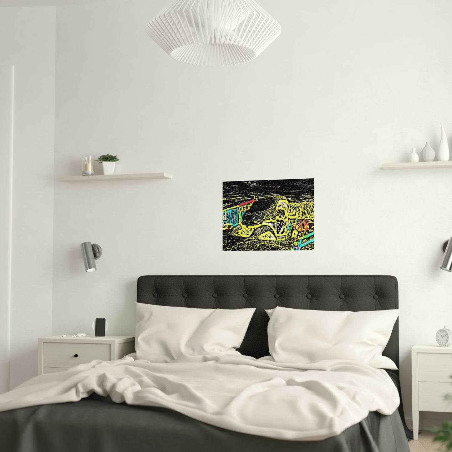 Satin Posters (210gsm) ... "Snow Vehicle In Snow Storm At-Rest" ... Circa 12Mar23 ... Central Idaho ... 18-Hours Rendering Time: Original Works ...