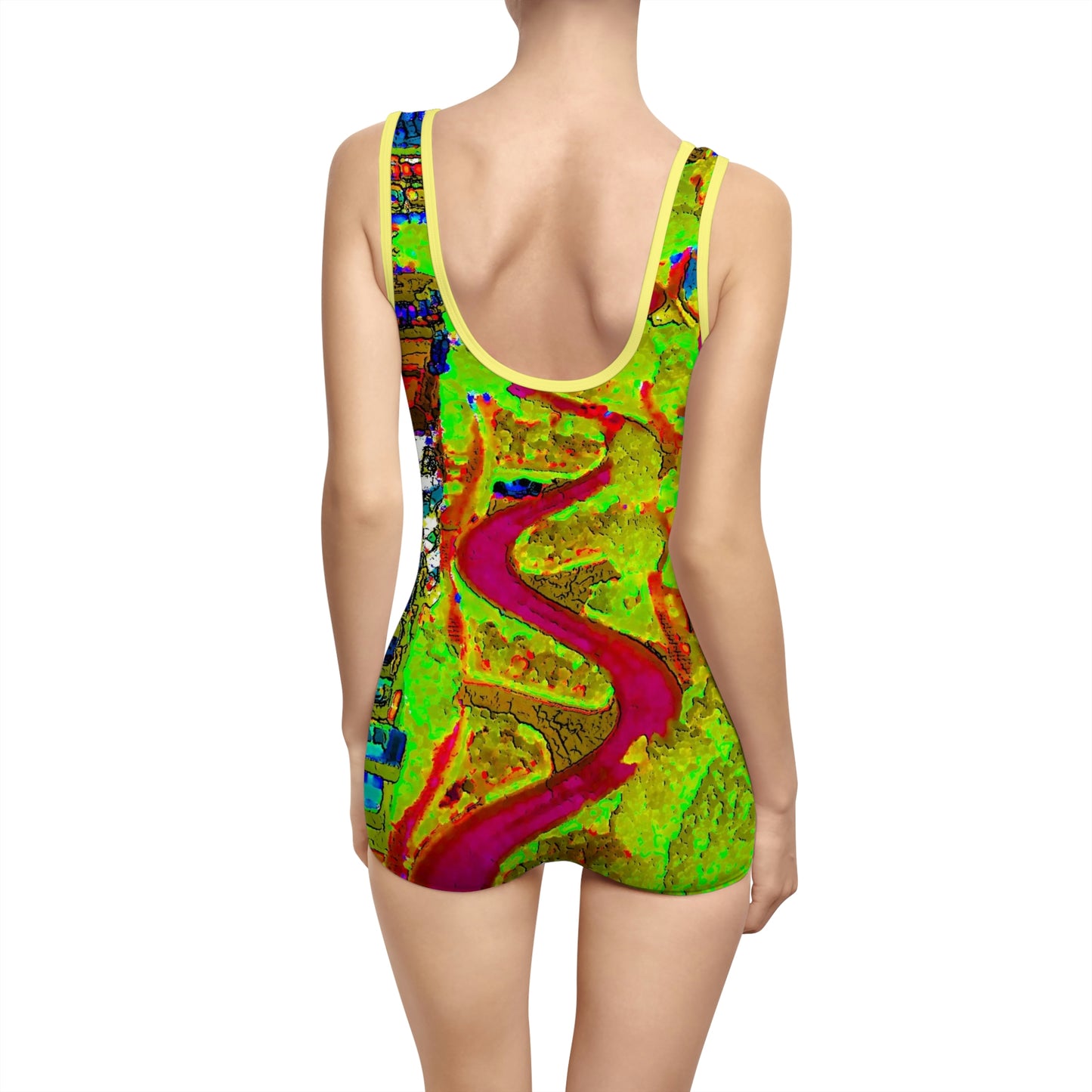 Women's Vintage Swimsuit ... A Crazy Street ... 'Eight Winding Curve-Switchbacks' ... "Lombard Street, San Francisco, CA' ... Family Archives: 1970's ... Original Works ...