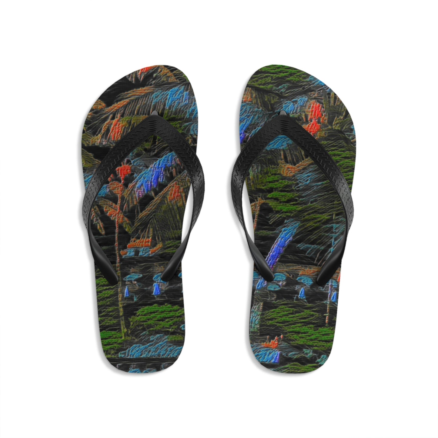 Unisex Flip-Flops ... "The Royal Hawai'ian: Waikiki Beach_Beach" ... Honolulu, HI ... Ocotber 2014 (Halloween) ... Original Works ...