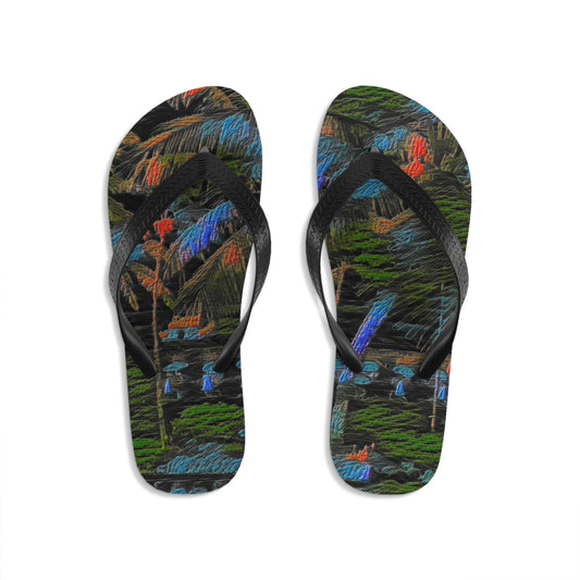 Unisex Flip-Flops ... "The Royal Hawai'ian: Waikiki Beach_Beach" ... Honolulu, HI ... Ocotber 2014 (Halloween) ... Original Works ...