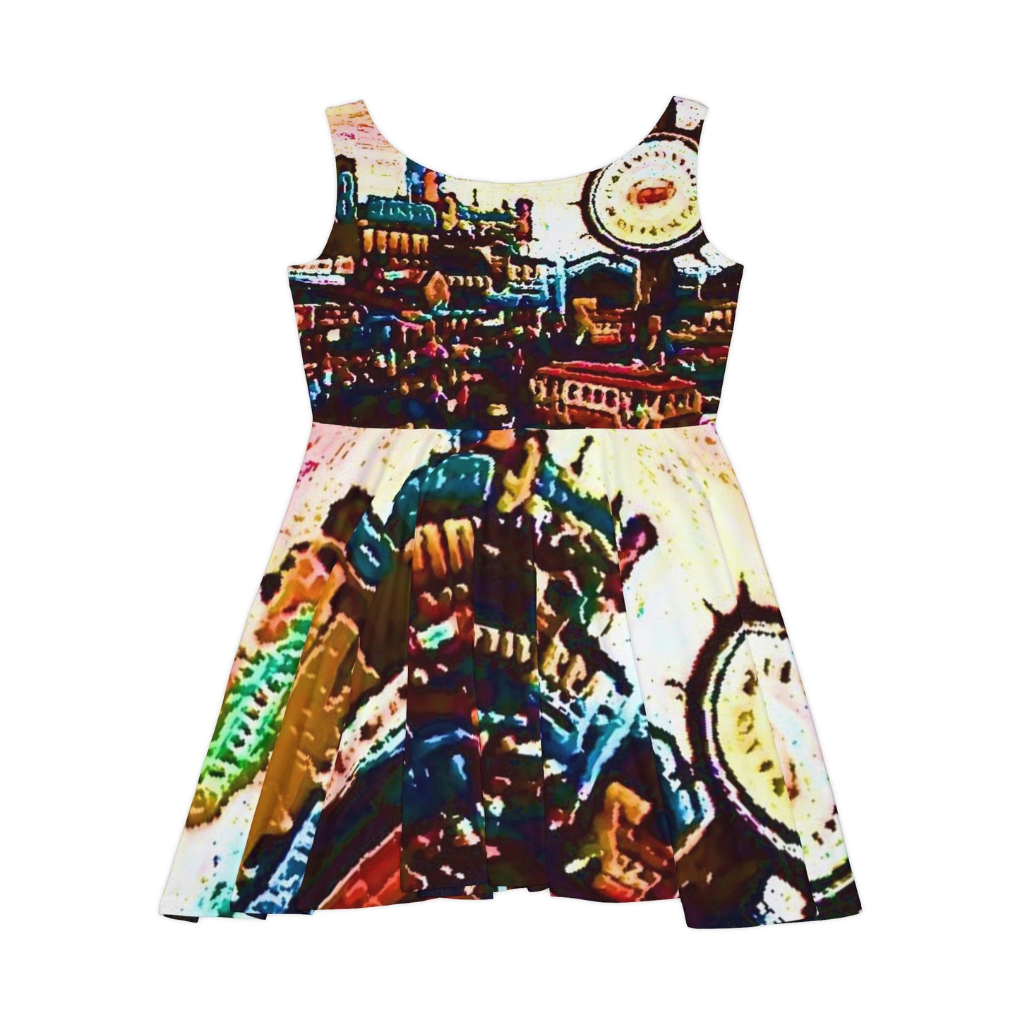 Women's Skater Dress ... "No.9 Fishermen's Grotto - Fishermen's Wharf, SF, California" ... Family Archives: 1970's ... Original Works ...