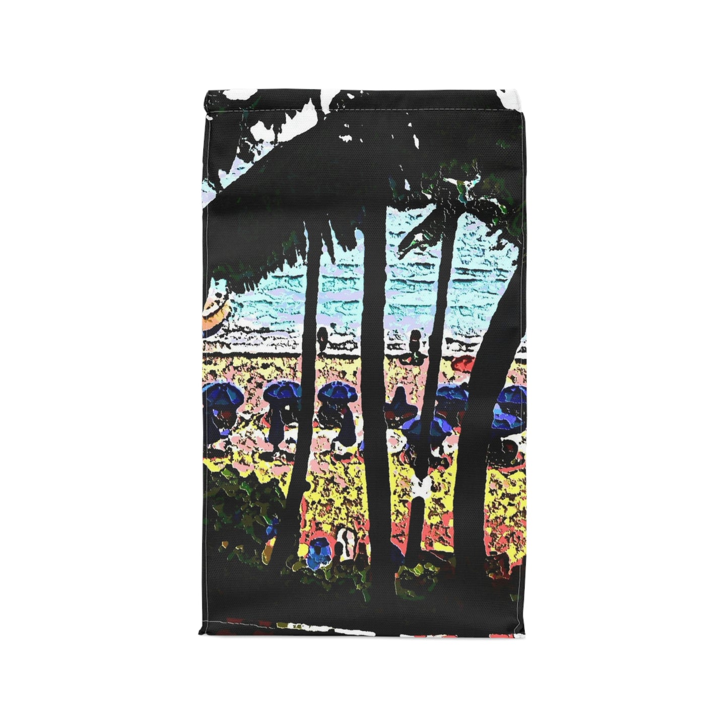 Polyester Lunch Bag ... "A Beautiful Beach Amongst The Palms" ... The Outrigger Waikiki, Honolulu, Oahu ... Original Works ...