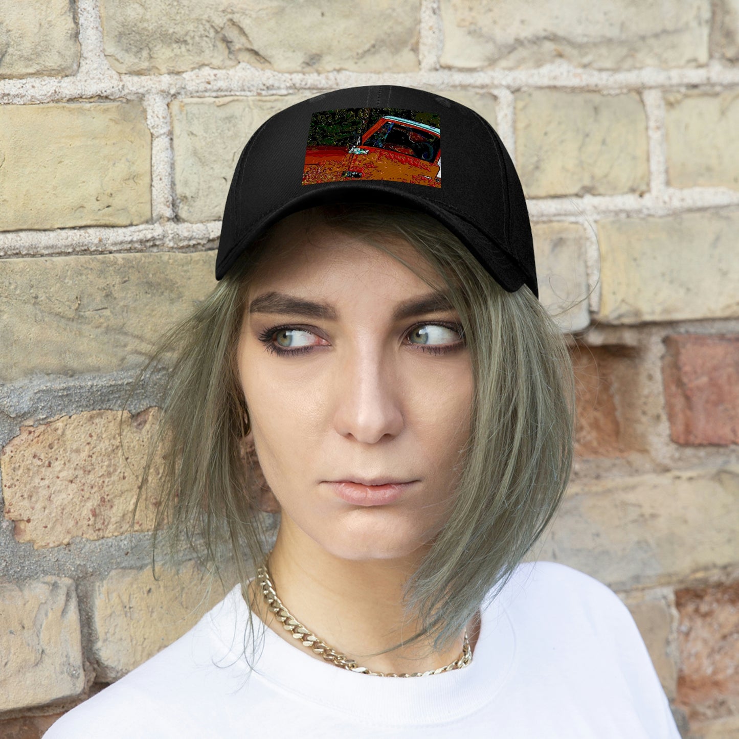 Unisex Twill Hat ... How-To-Drive-Idaho's-Mountain_Roads ... "Like A Professional" ... "Truckin' Like The Doo-Dah-Man" ...