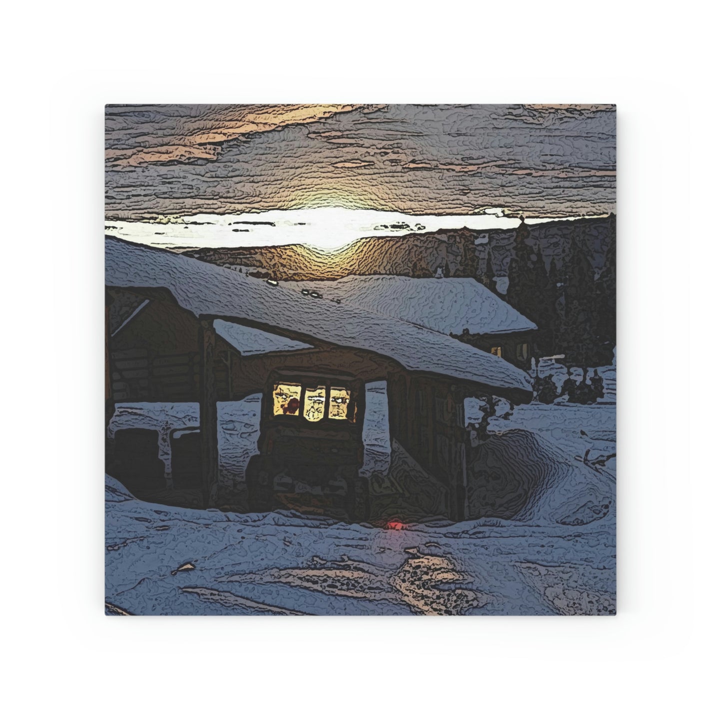Wood Canvas ... A Beautiful Sunrise On A Very Cold Morning ... "Boxing Day, 26Dec22, Rhett Creek, Idaho."