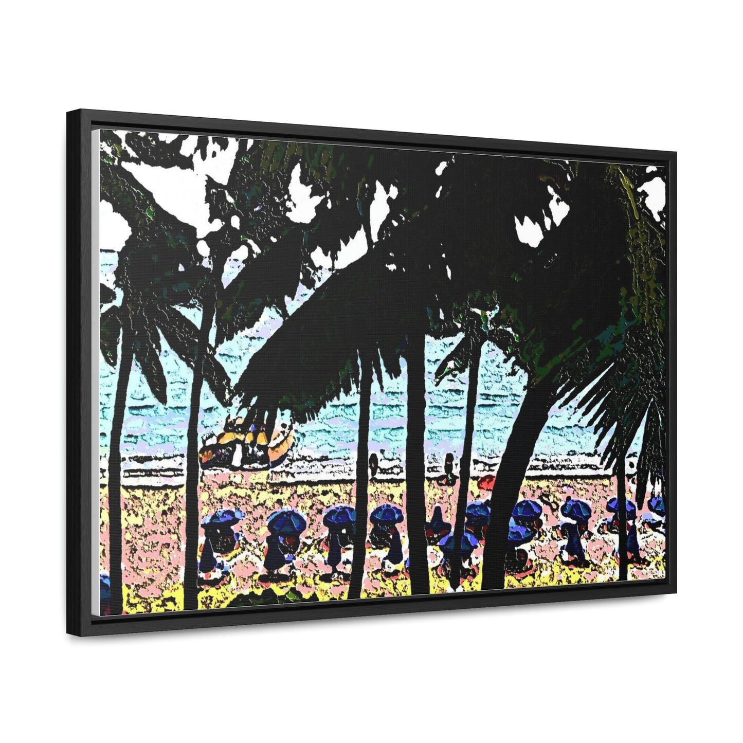 Gallery Canvas Wraps, Horizontal Frame ... "A Beautiful Beach Amongst The Palms" ... The Outrigger Waikiki, Honolulu, Oahu ... Original Works ...
