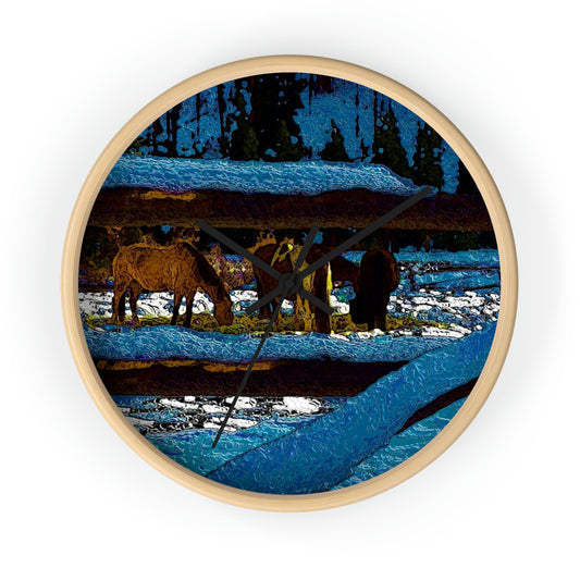 Wall clock ... A Horse ... A Saddle ...  Foraging Through The Snow ...  An_Asses 'Cry' ... Central Idaho, November 2022 ...  Original Works ...