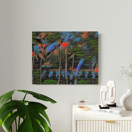 Acrylic Wall Art Panels ... "The Royal Hawai'ian: Waikiki Beach_Beach" ... Honolulu, HI ... Ocotber 2014 (Halloween) ... Original Works ...