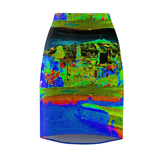 Women's Pencil Skirt ... "Lombard Street San Francisco, CA, USA" ... Family Archives 1970's ... Original Works ...