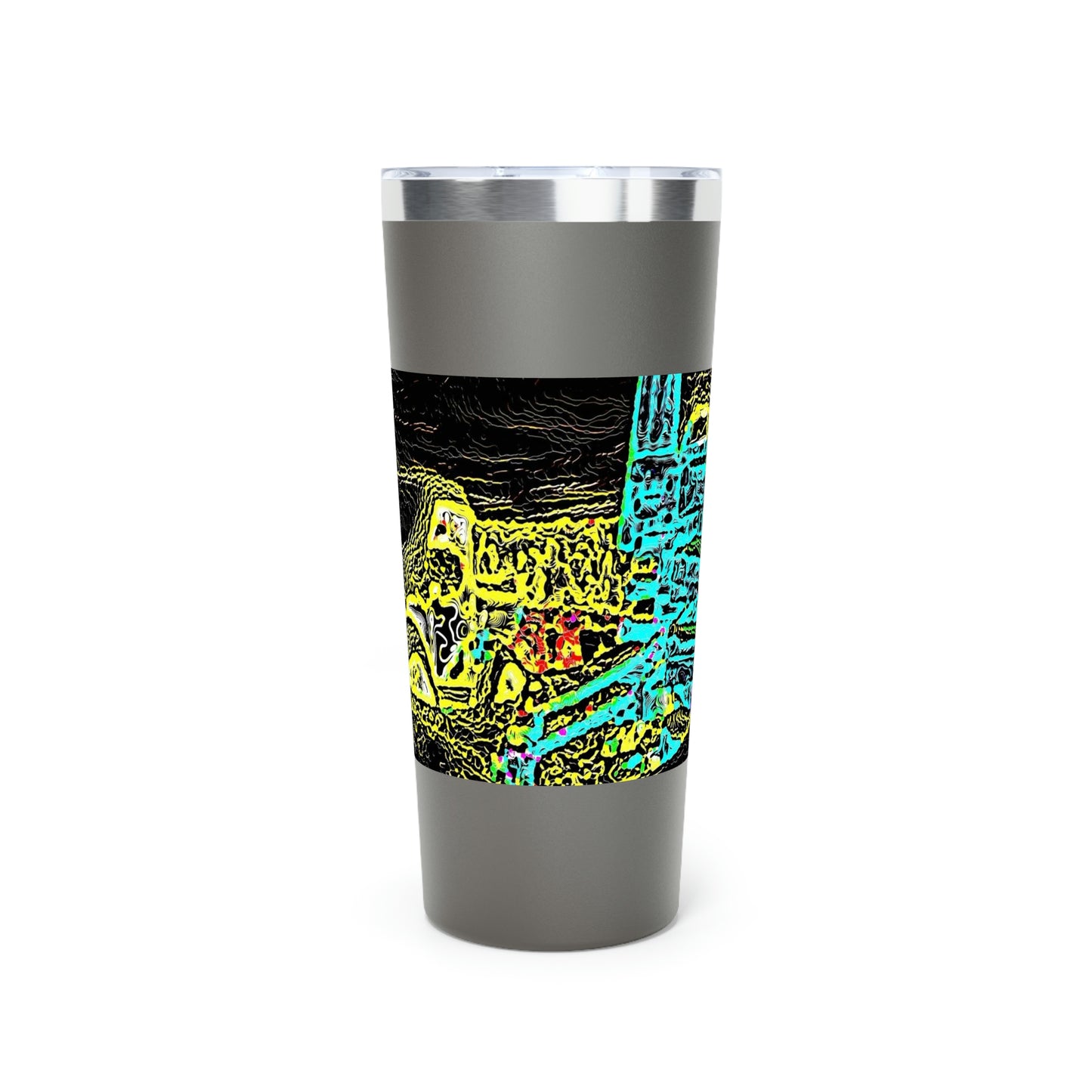 Copper Vacuum Insulated Tumbler, 22oz ... "Snow Vehicle In Snow Storm At-Rest" ... Circa 12Mar23 ... Central Idaho ... 18-Hours Rendering Time: Original Works ...