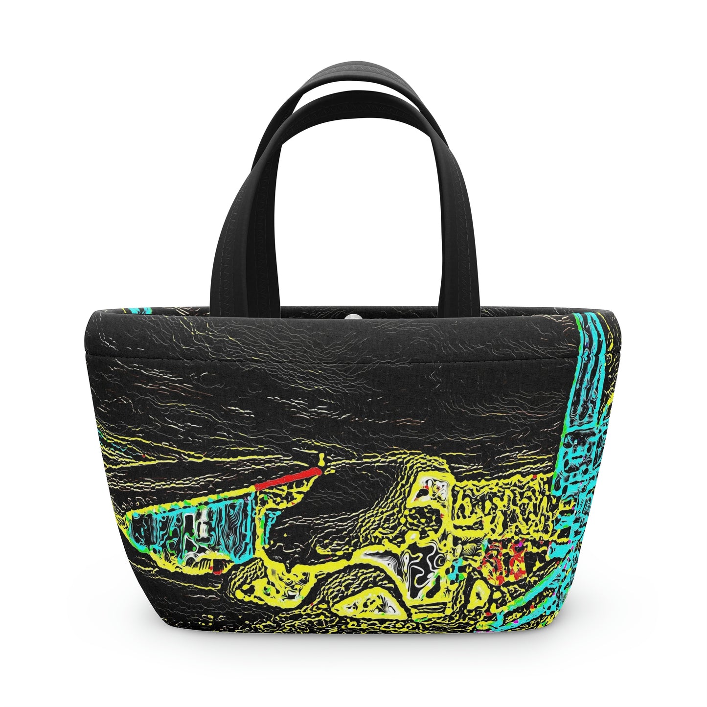 Lunch Bag ... "Snow Vehicle In Snow Storm At-Rest" ... Circa 12Mar23 ... Central Idaho ... 18-Hours Rendering Time: Original Works ...