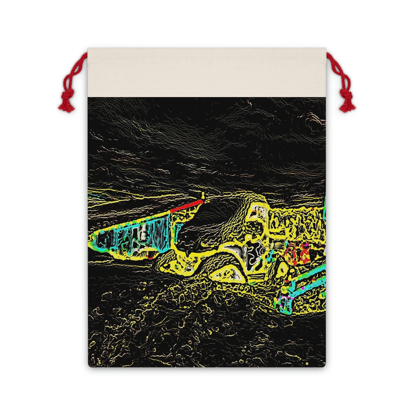 Linen Bag ... "Snow Vehicle In Snow Storm At-Rest" ... Circa 12Mar23 ... Central Idaho ... 18-Hours Rendering Time: Original Works ...