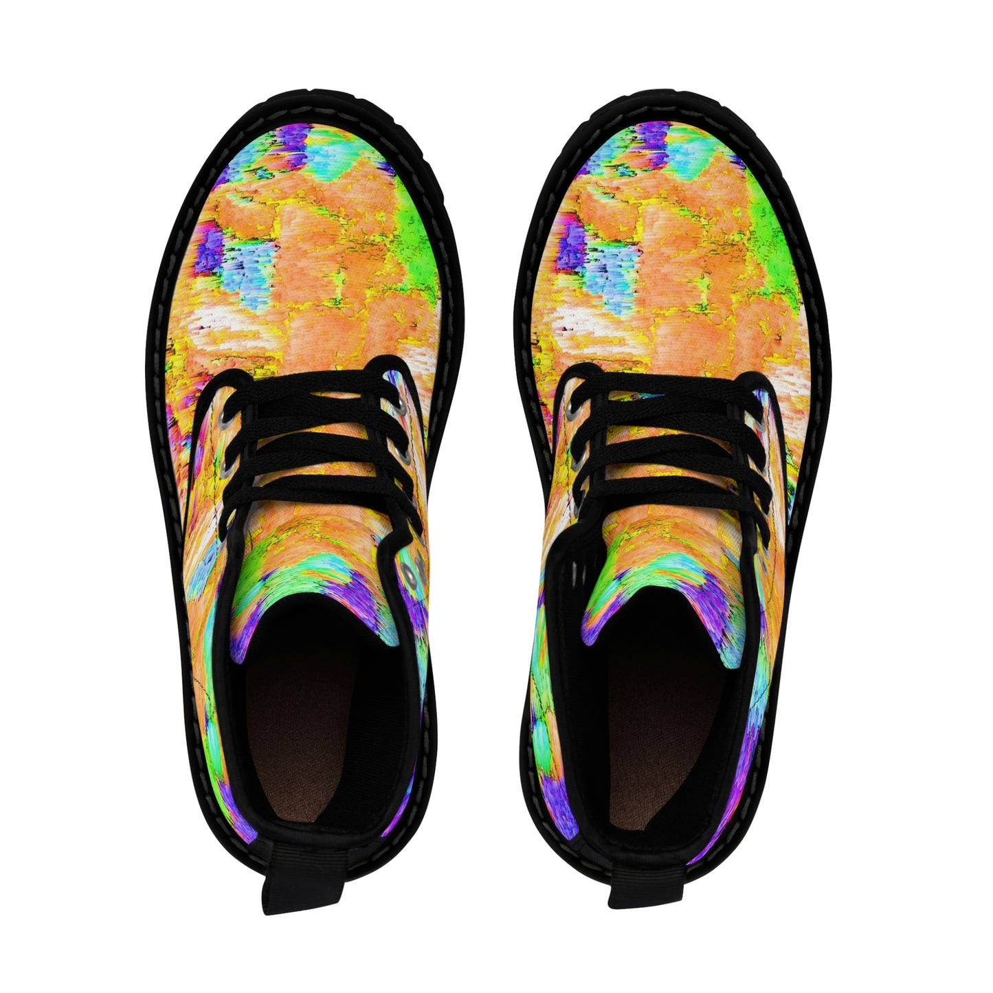 Men's Canvas Boots ... "Hang On Babe ... Fuel Level's Low ... Gotta Hit The Juice For A Bit ... Expect 150mph For-A-Stretch'  ... Original Works ...