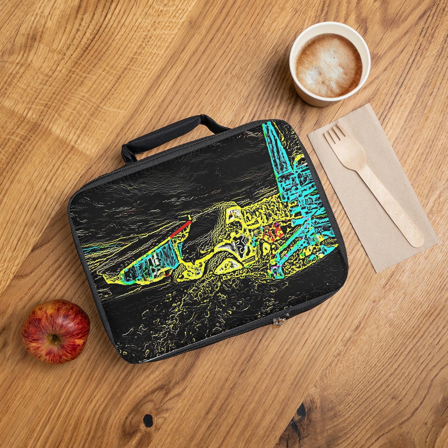 Lunch Bag ... "Snow Vehicle In Snow Storm At-Rest" ... Circa 12Mar23 ... Central Idaho ... 18-Hours Rendering Time: Original Works ...