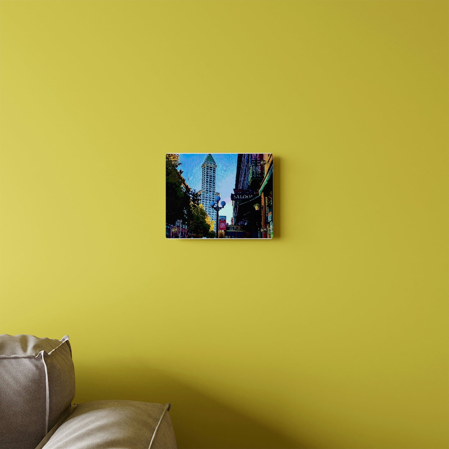 Acrylic Wall Art Panels ...  Pioneer Square & Smith Tower ... 'That World Famous View' ... Colleague Supplied Photo ... Original Works ...