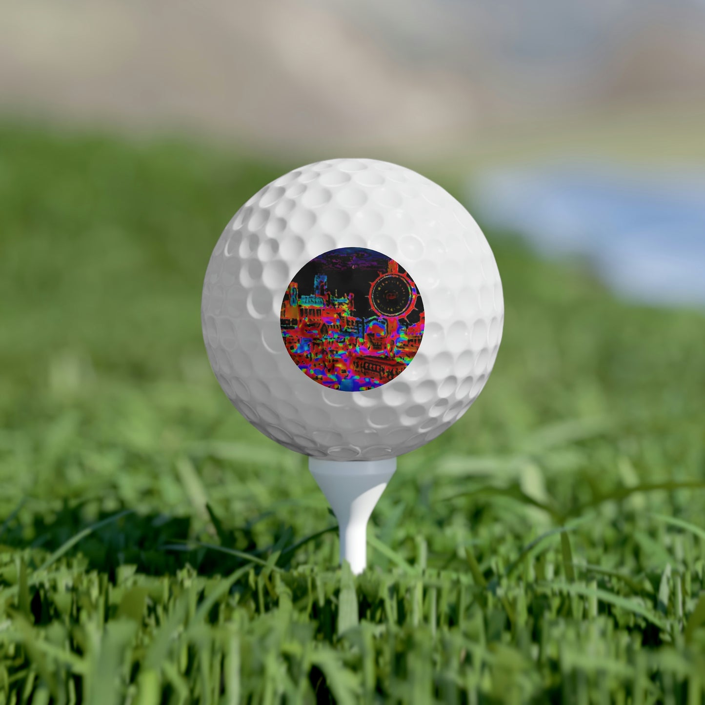 Golf Balls, 6pcs ... "No.9 Fishermen's Grotto - Fishermen's Wharf, SF, California" ... Family Archives: 1970's ... Original Works ...