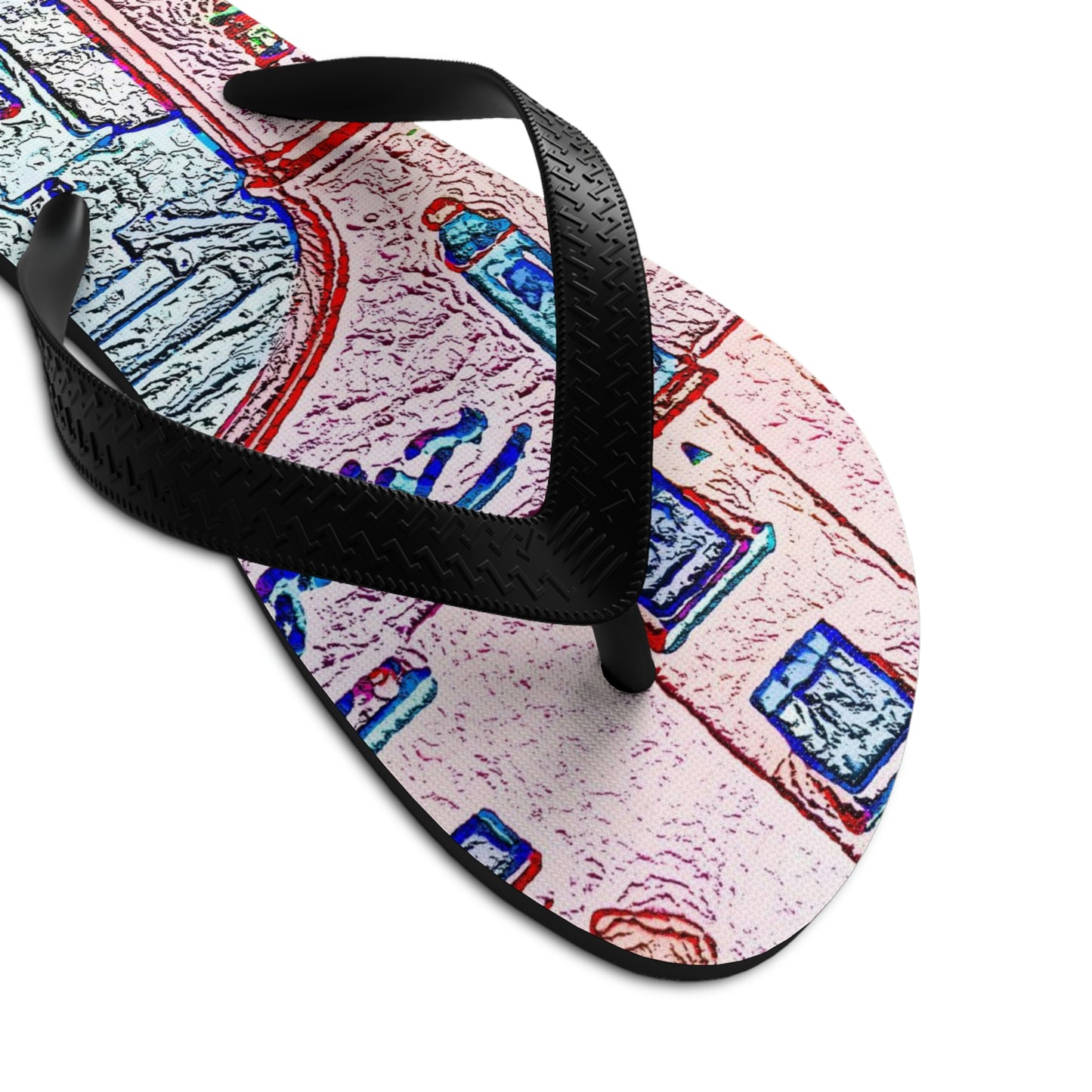 Unisex Flip-Flops ... "La Grande Entree" At: 'The Pink Palace' ... The Royal Hawai'ian ... Honolulu, HI ... '27Oct2014' ... Original Works ...