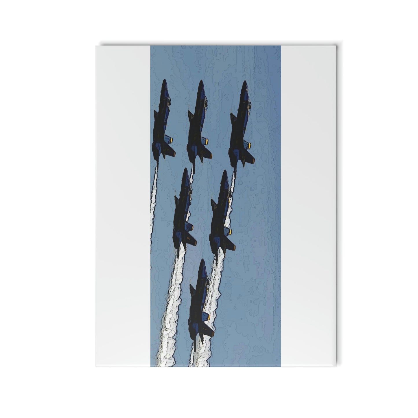 Ceramic Photo Tile ... Seattle Seafair ..."Blue Angels Run Over Lake Washington" ... Circa Mid 1980's ... Dr FJ Holt ... Original Works ...