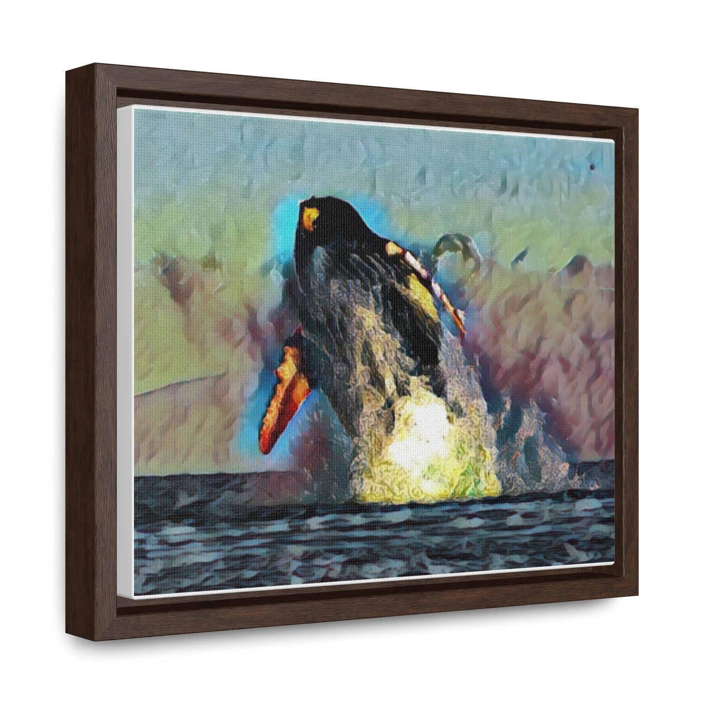 Gallery Canvas Wraps, Horizontal Frame ... An Extraordinary Humpback Breach ... 'With Explosive Energy' ... Family Archives (KPH) ... Circa: 21st Century. Maui, HI ... Original Works ...