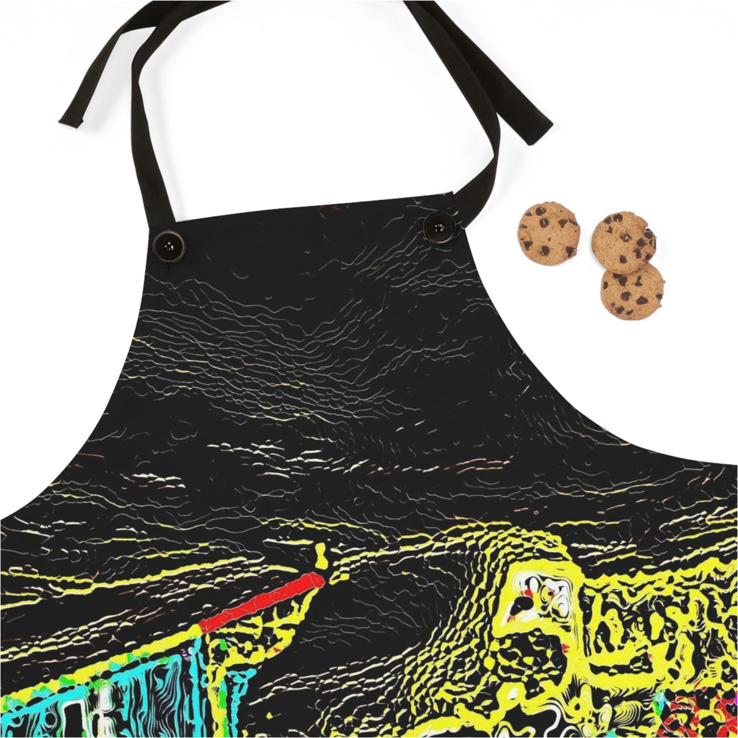 Apron (AOP) ... "Snow Vehicle In Snow Storm At-Rest" ... Circa 12Mar23 ... Central Idaho ... 18-Hours Rendering Time: Original Works ...