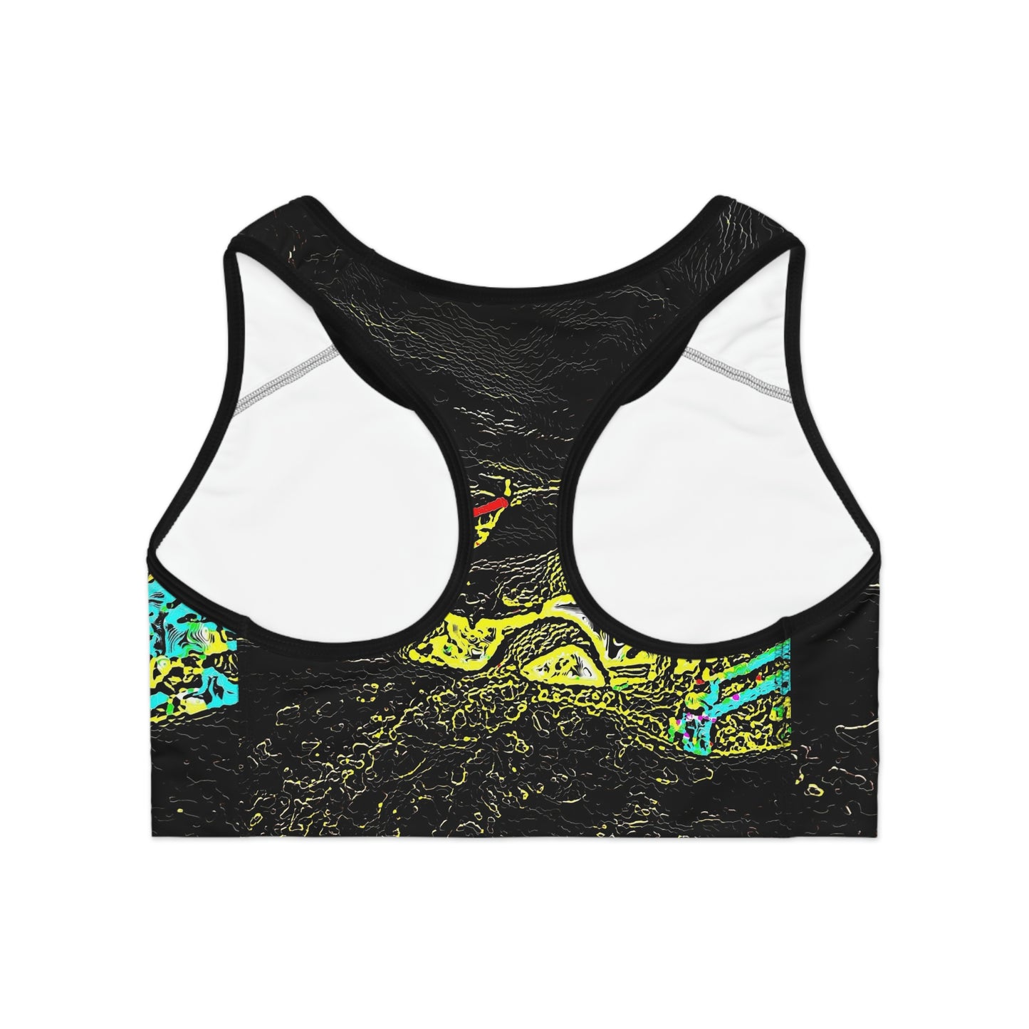 Sports Bra (AOP) ... "Snow Vehicle In Snow Storm At-Rest" ... Circa 12Mar23 ... Central Idaho ... 18-Hours Rendering Time: Original Works ...