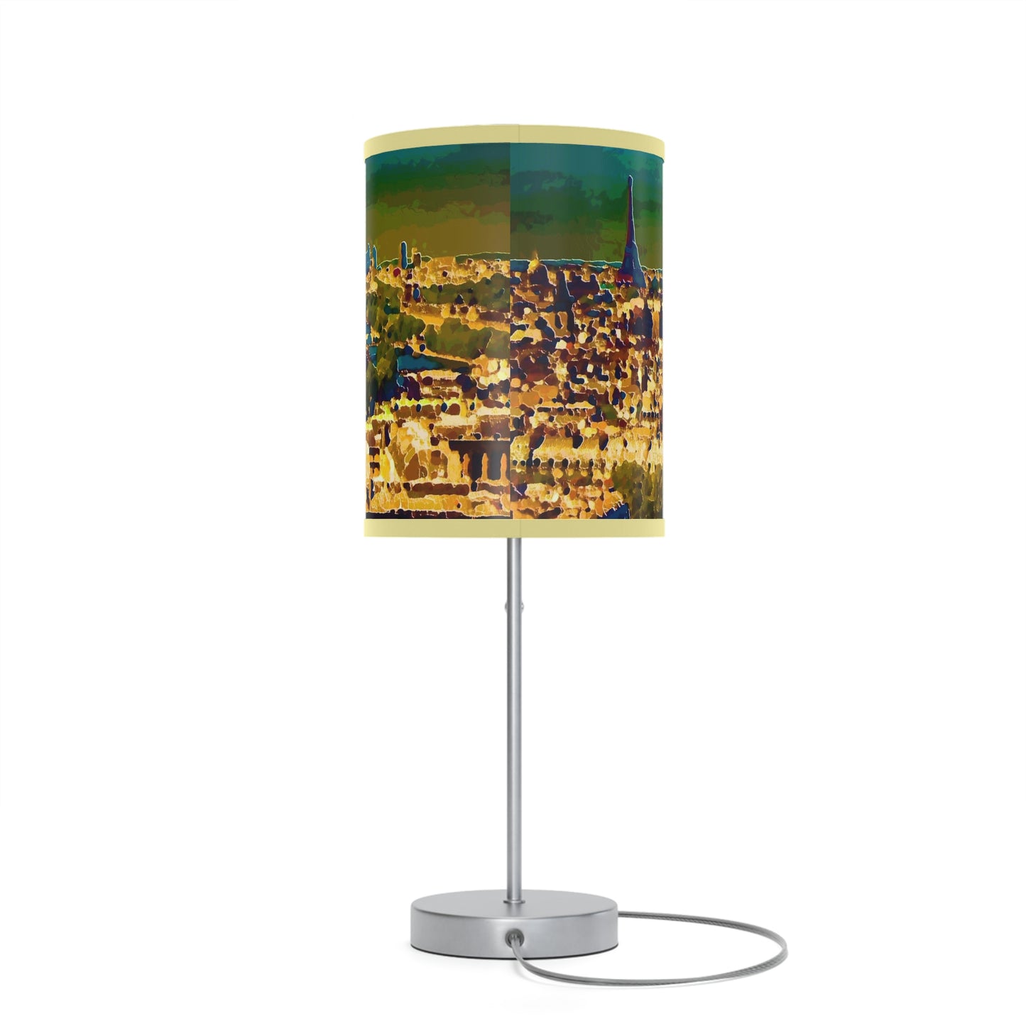 Lamp on a Stand, US|CA plug ... Au Paris ... "Along The River Seine" ... Barbara Joan Bonnel-Holt: 1972 ... Original Works ...