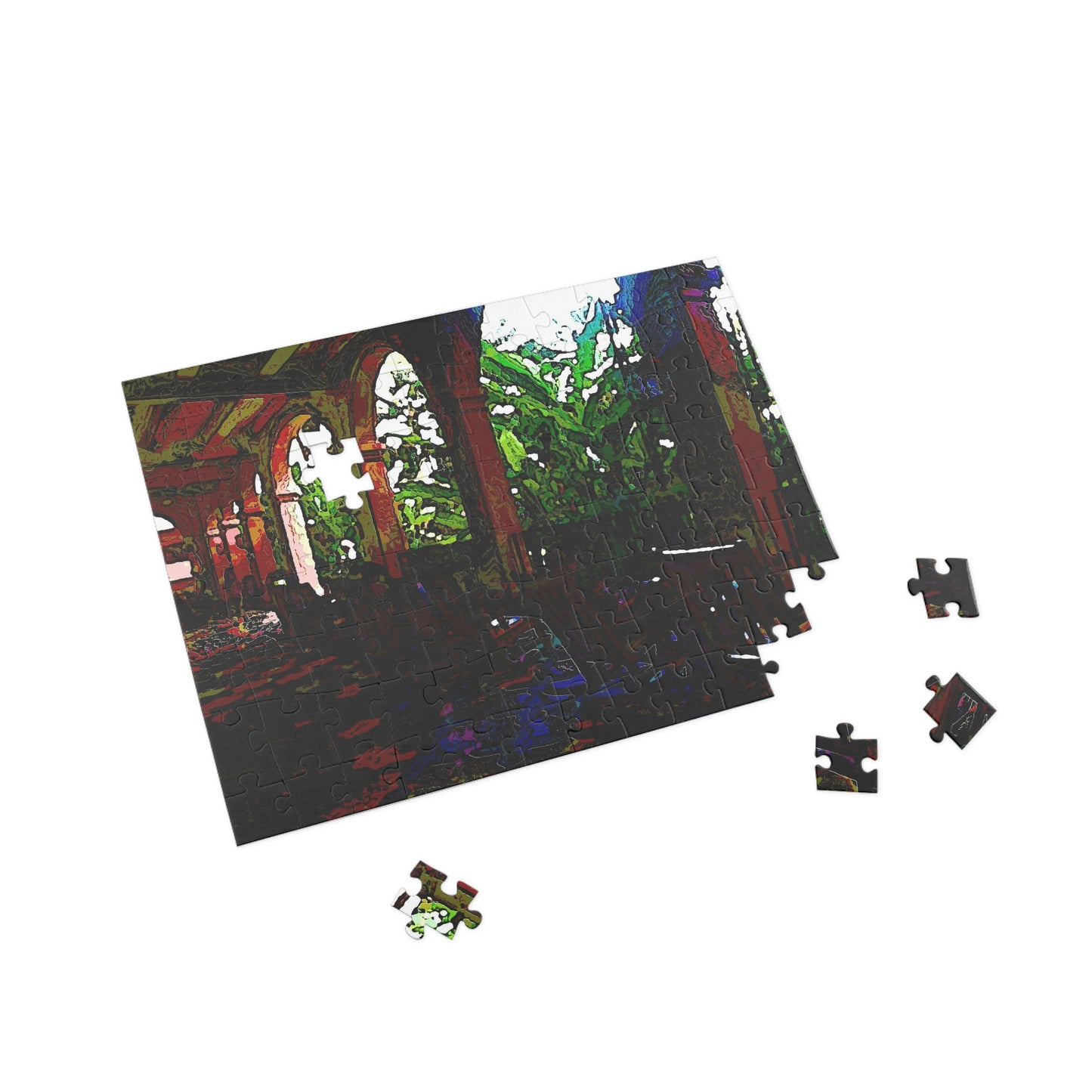 Puzzle (96, 252, 500, 1000-Piece) ... Lanai & Rocking Chairs At: 'The Pink Palace' ... The Royal Hawai'ian ... Honolulu, HI ... '27Oct2014' ... Original Works ...