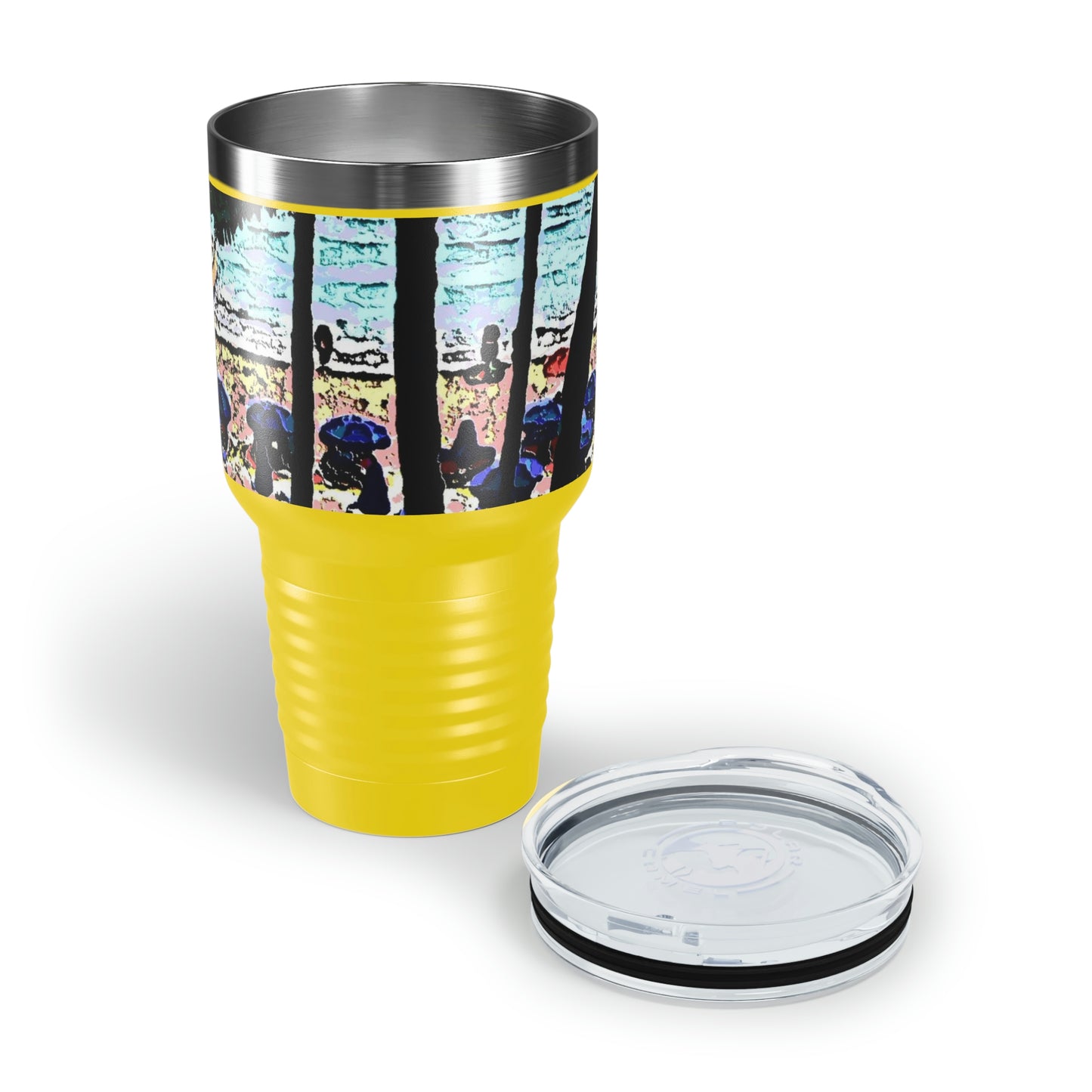 Ringneck Tumbler, 30oz ... "A Beautiful Beach Amongst The Palms" ... The Outrigger Waikiki, Honolulu, Oahu ... Original Works ...