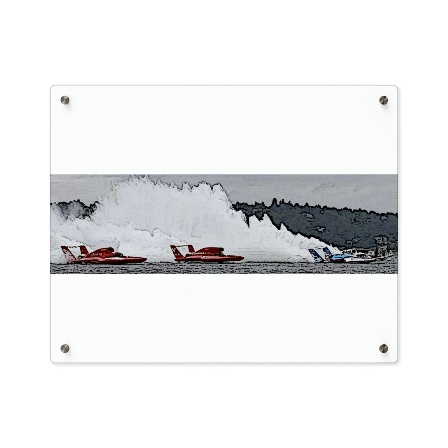 Acrylic Wall Art Panels ... Seattle Columbia Cup On Lake Washington ... "Dave Wilcox Heads For The Win" ... Associate Gift-Photo ... Original Works ...
