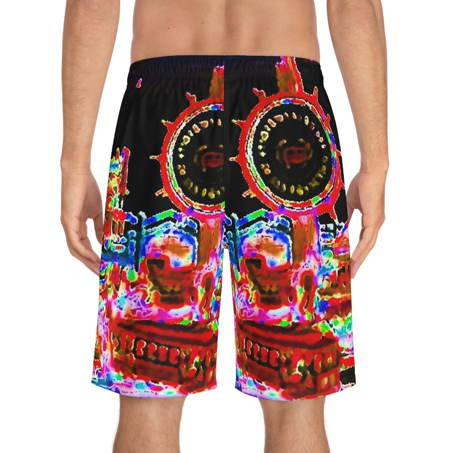 Men's Board Shorts (AOP) ... "No.9 Fishermen's Grotto - Fishermen's Wharf, SF, California" ... Family Archives: 1970's ... Original Works ...