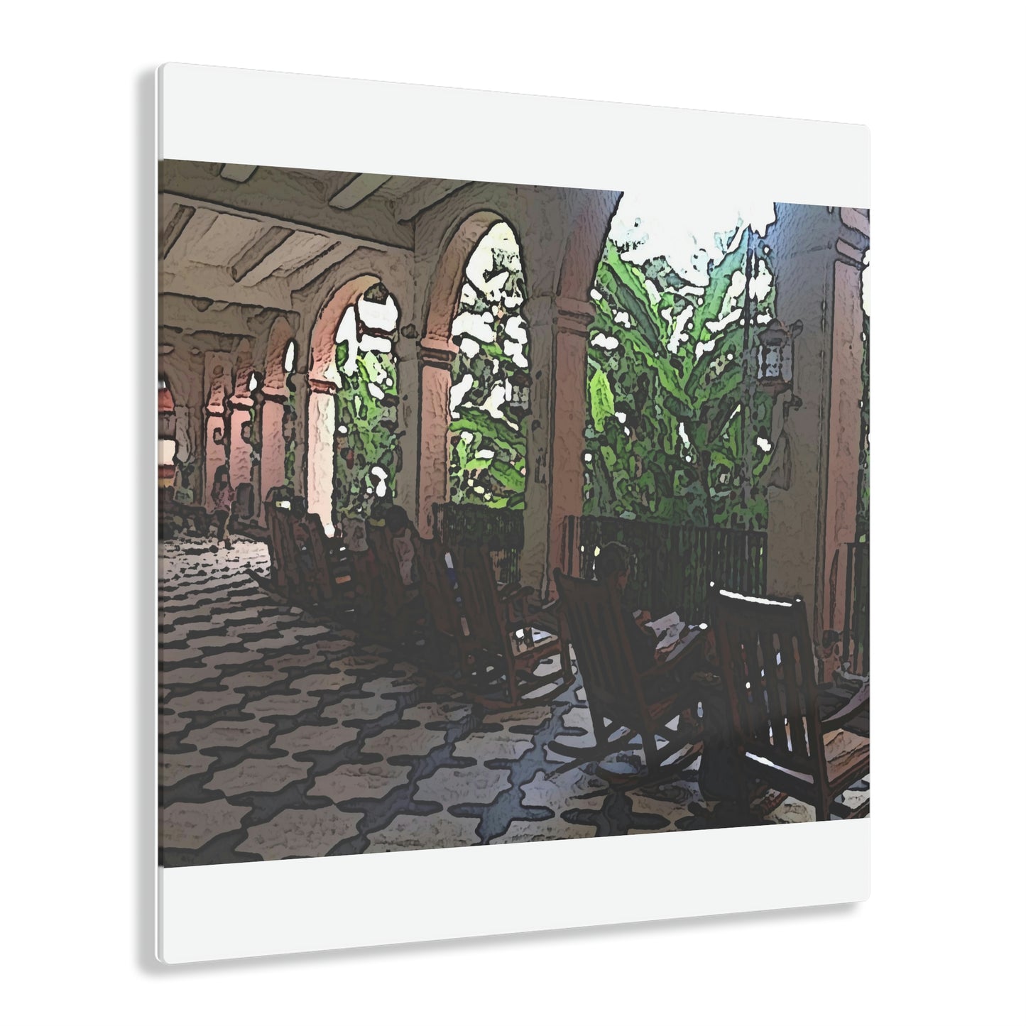 Acrylic Prints ...  Lanai & Rocking Chairs At: 'The Pink Palace' ... The Royal Hawai'ian ... Honolulu, HI ... '27Oct2014' ... Original Works ...