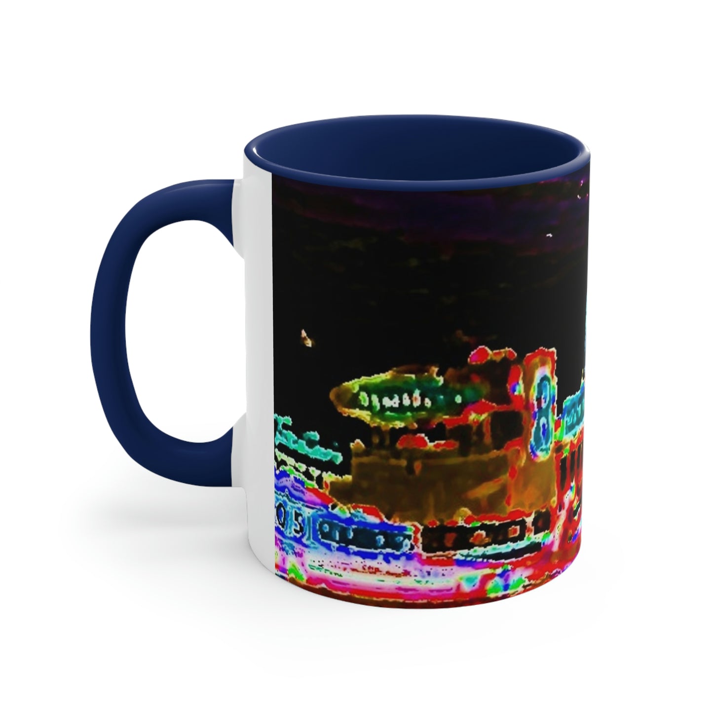 Accent Coffee Mug, 11oz ... "No.9 Fishermen's Grotto - Fishermen's Wharf, SF, California" ... Family Archives: 1970's ... Original Works ...