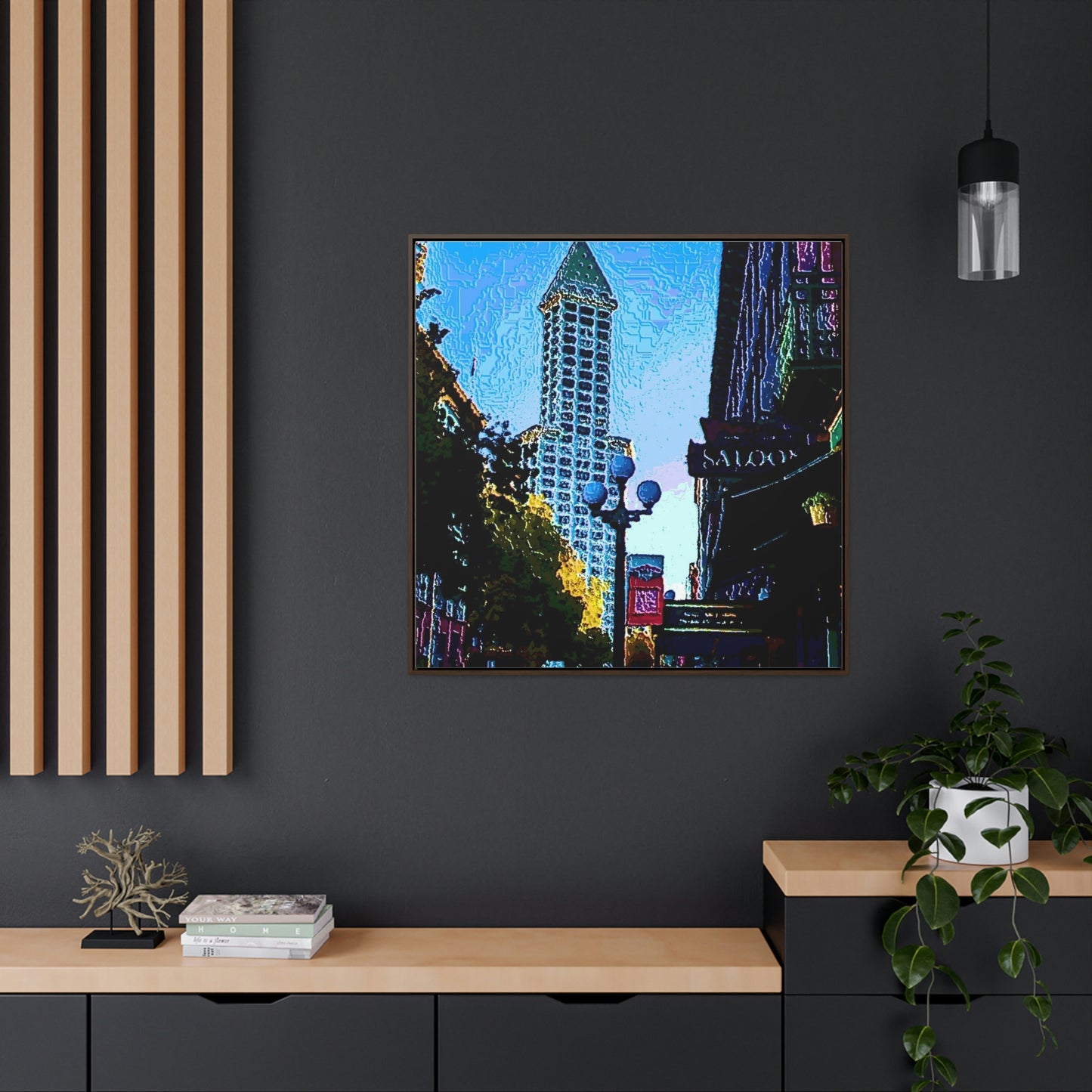 Gallery Canvas Wraps, Square Frame ...  Pioneer Square & Smith Tower ... 'That World Famous View' ... Colleague Supplied Photo ... Original Works ...