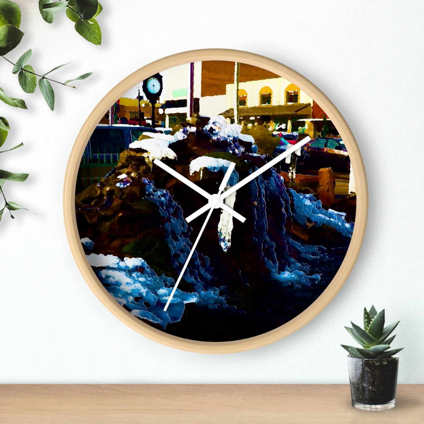 Wall clock ...  "Ice & Water Sculpted" ... Downtown Grangeville, Idaho ... Adjacent To Irwin Pharmacy ... 5Jan23 ... Original Works ...