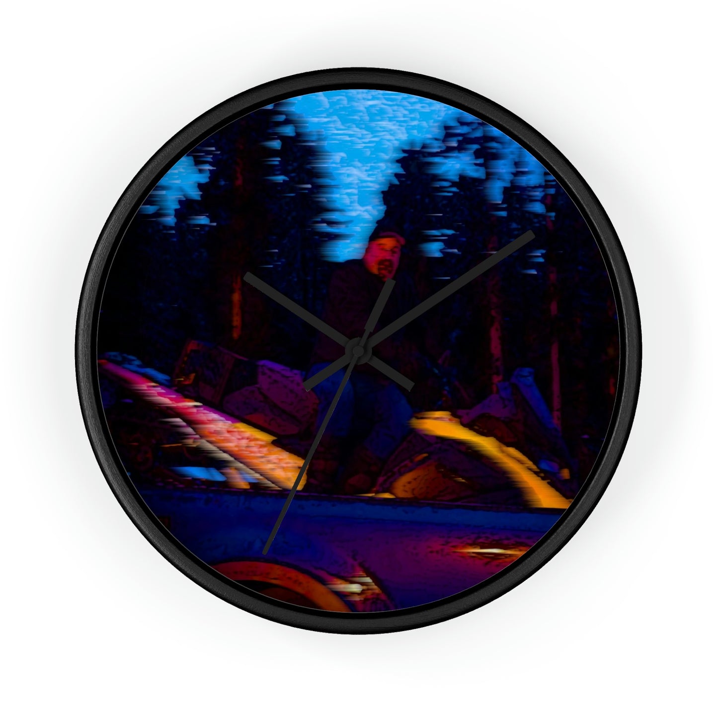 Wall clock ... Two Modes Of Winter Transportation ... "Which One To Drive Next?" ... Choices-Choices-Choices ... Circa 4Jan23 ... Original Works ...