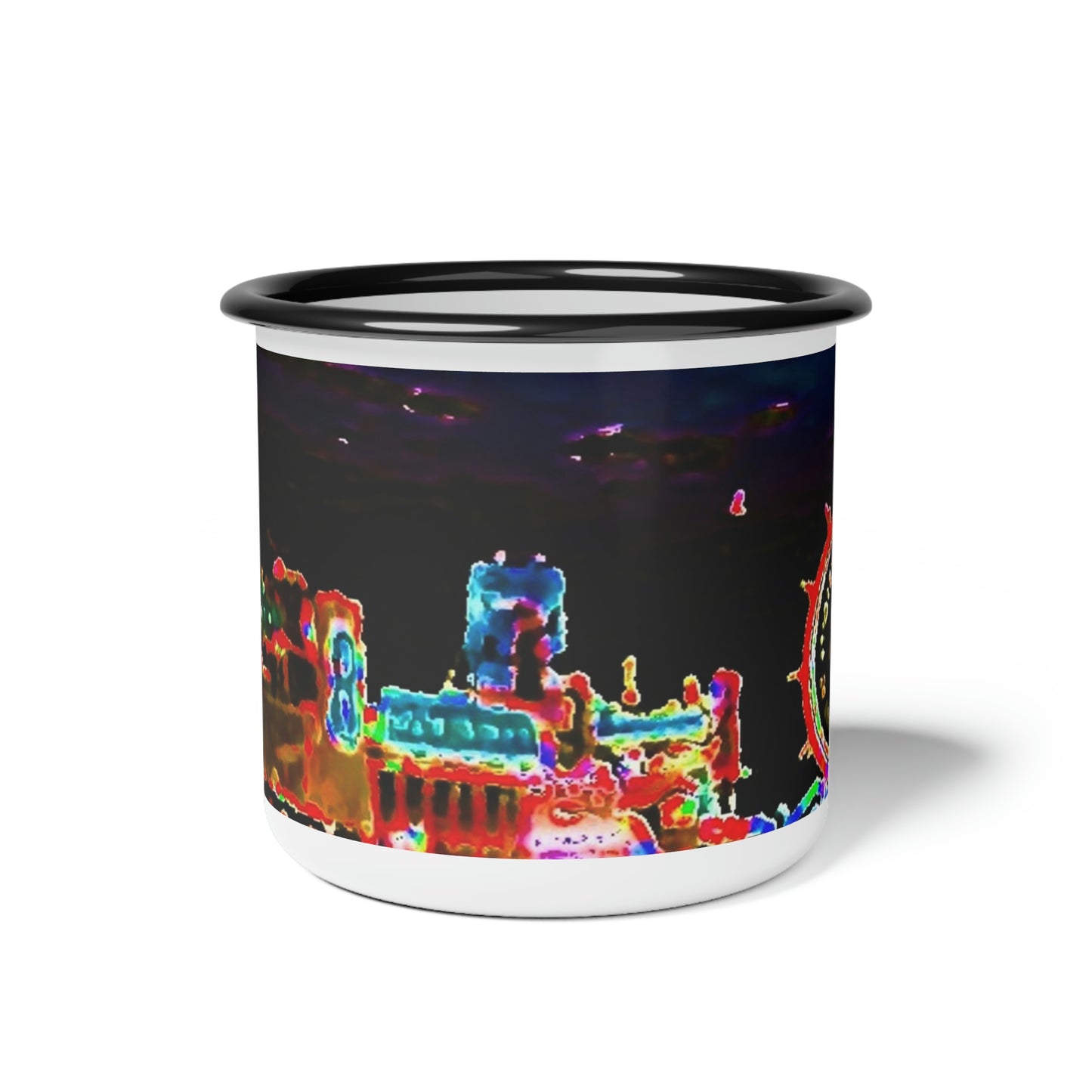 Enamel Camp Cup ... "No.9 Fishermen's Grotto - Fishermen's Wharf, SF, California" ... Family Archives: 1970's ... Original Works ...